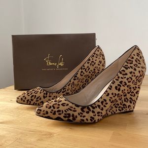 Franco Sarto Leopard Wedges